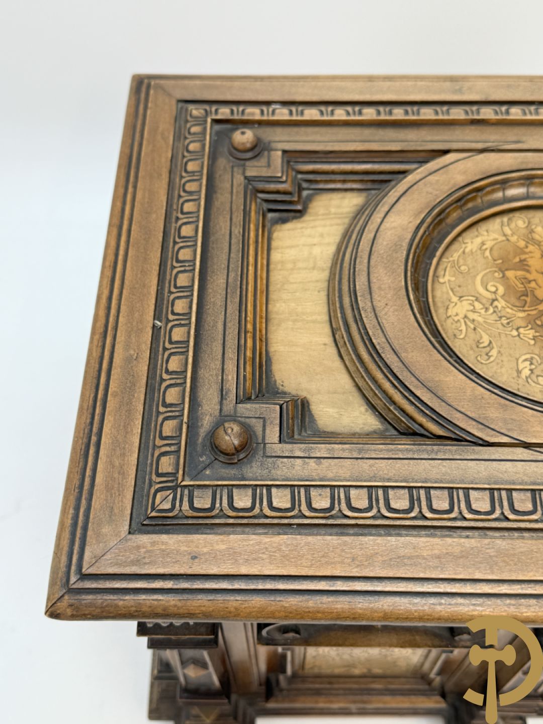 Houten gemarketteerd schatkistje