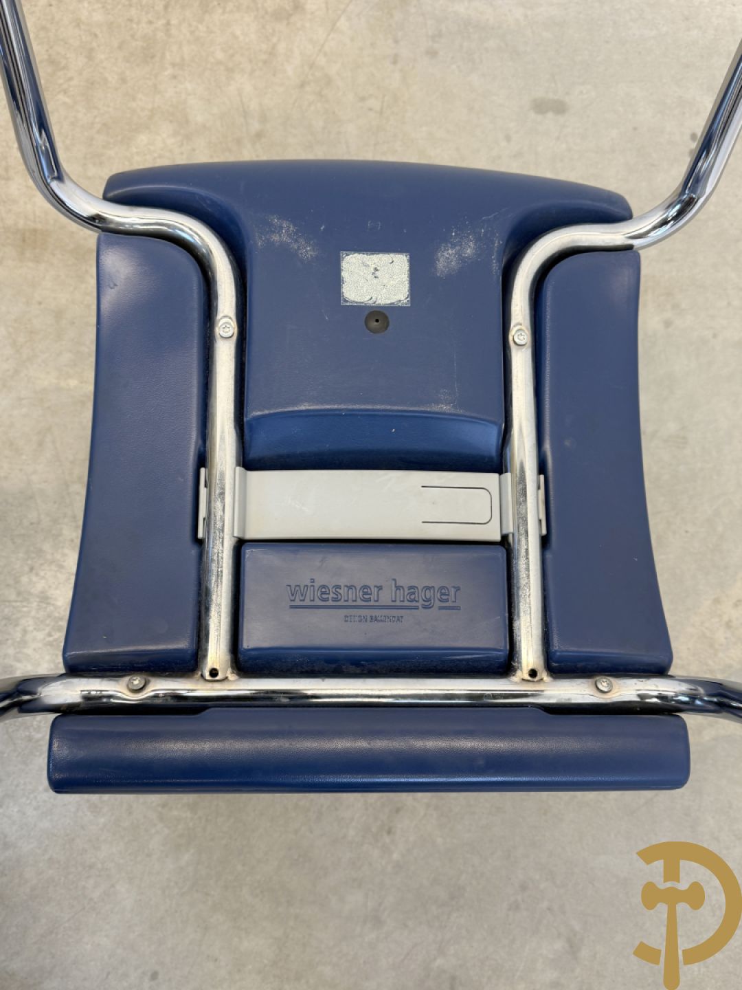 Set van vier vintage stoelen op chromé poten, Weisner Hager 