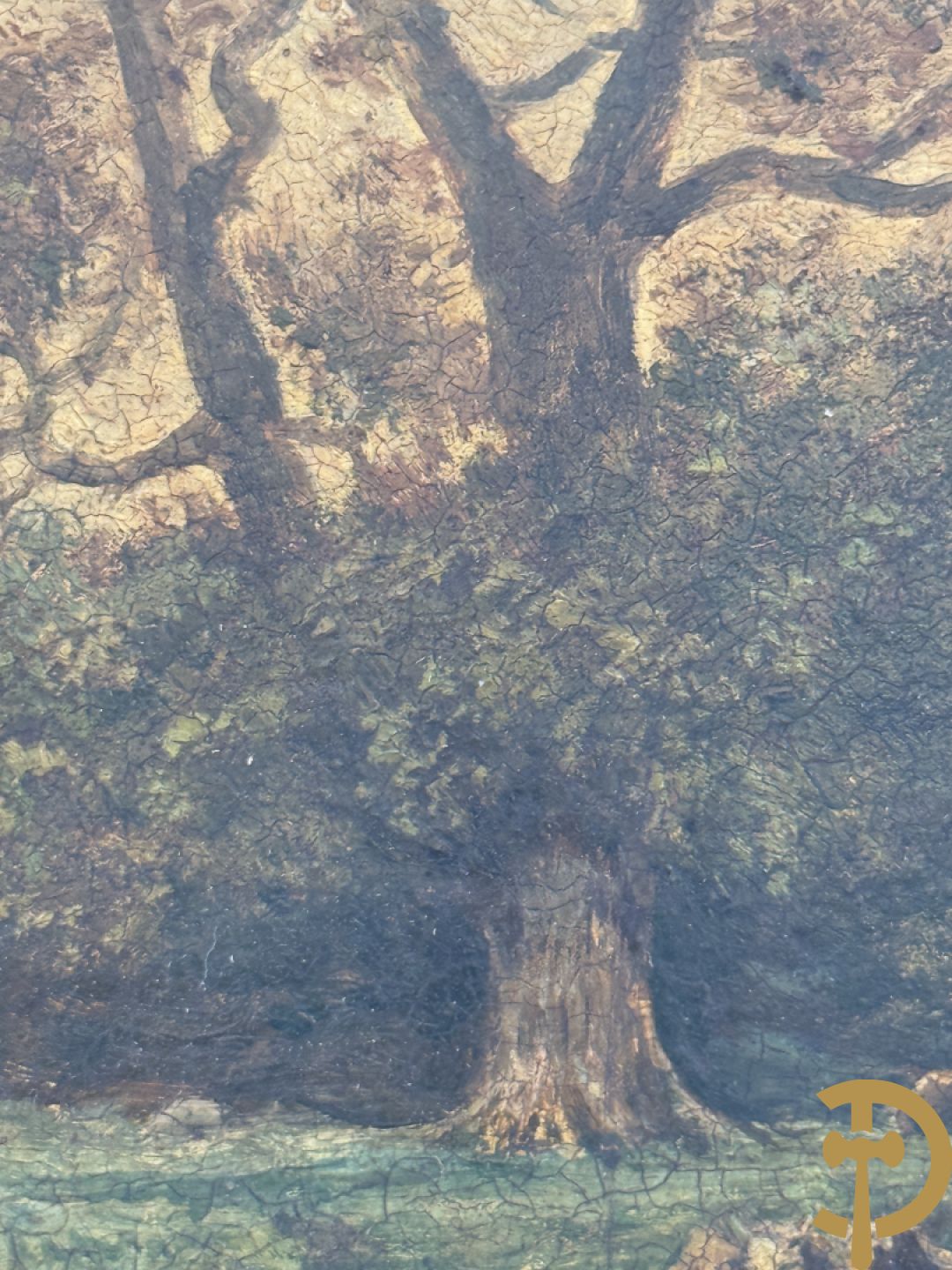 Onleesbaar getekend rechts onder 