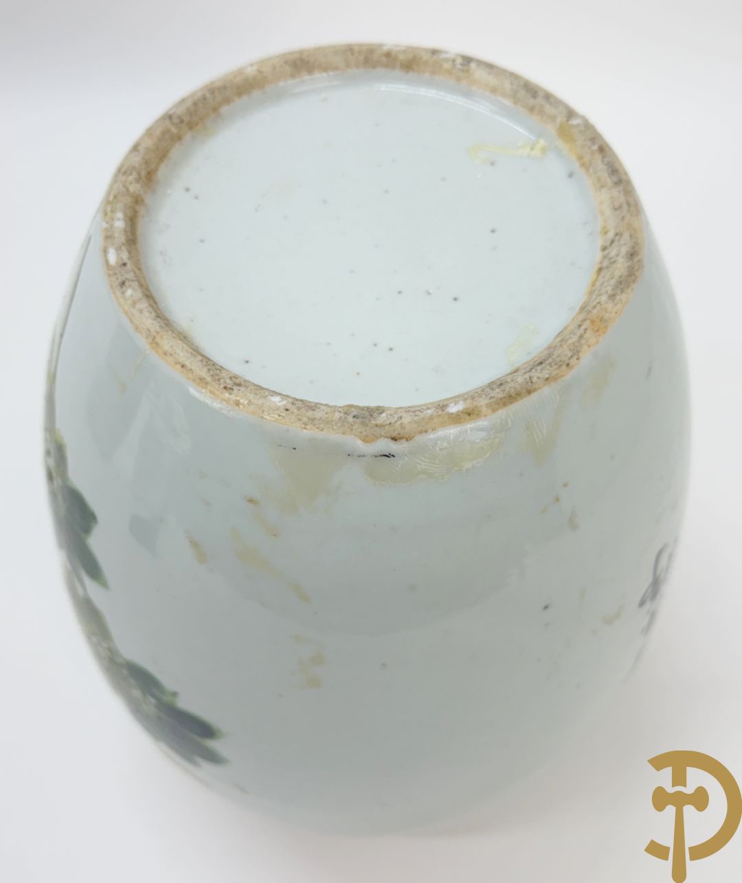 Chinese porseleinen dekselpotiche met vogel- en bloemendecor + Chinese porseleinen dekselkom met bloemen- en vogeldecor