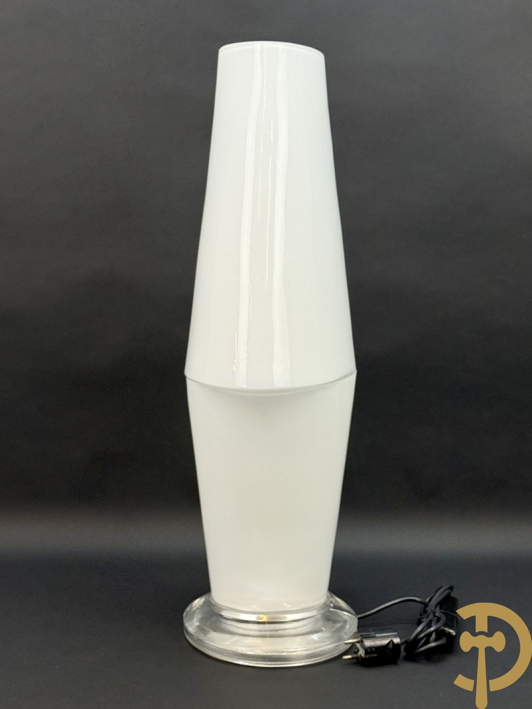 Design melkglazen lampadaire, AV Mazzega XL