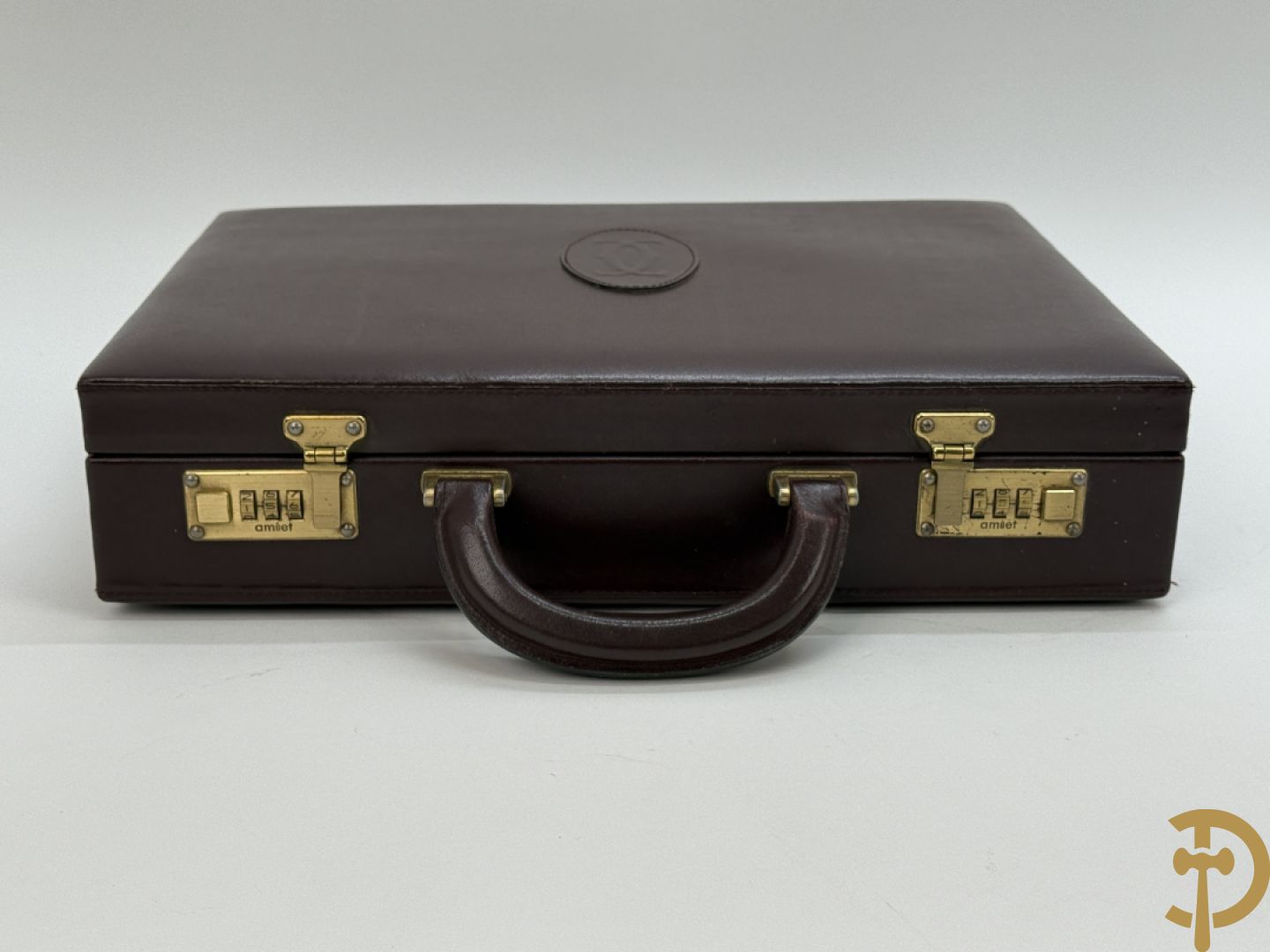 Aktentas in bordeaux leder, Cartier