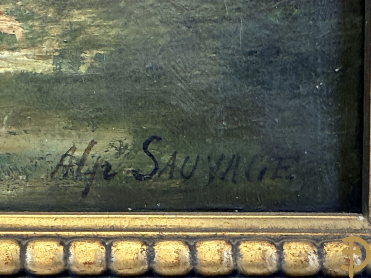 SAUVAGE Alp. getekend 