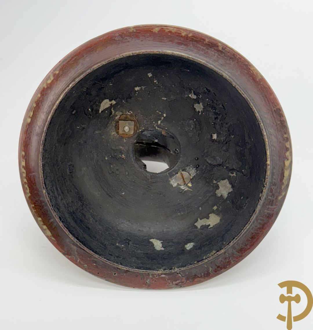 Japanse cloisoné vaas met fo-hond en bloemenmotieven