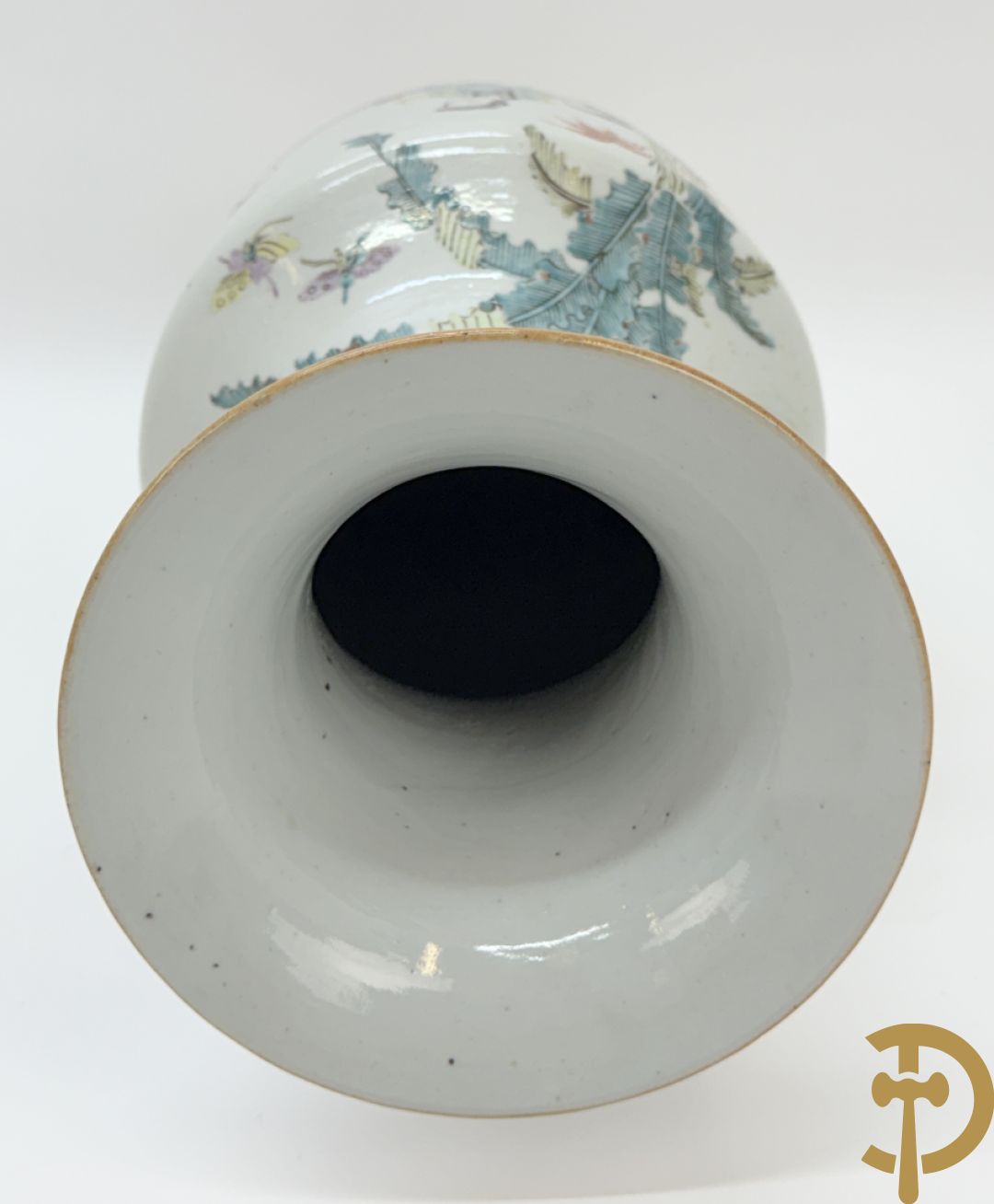 Chinese porseleinen vaas met decor van geisha