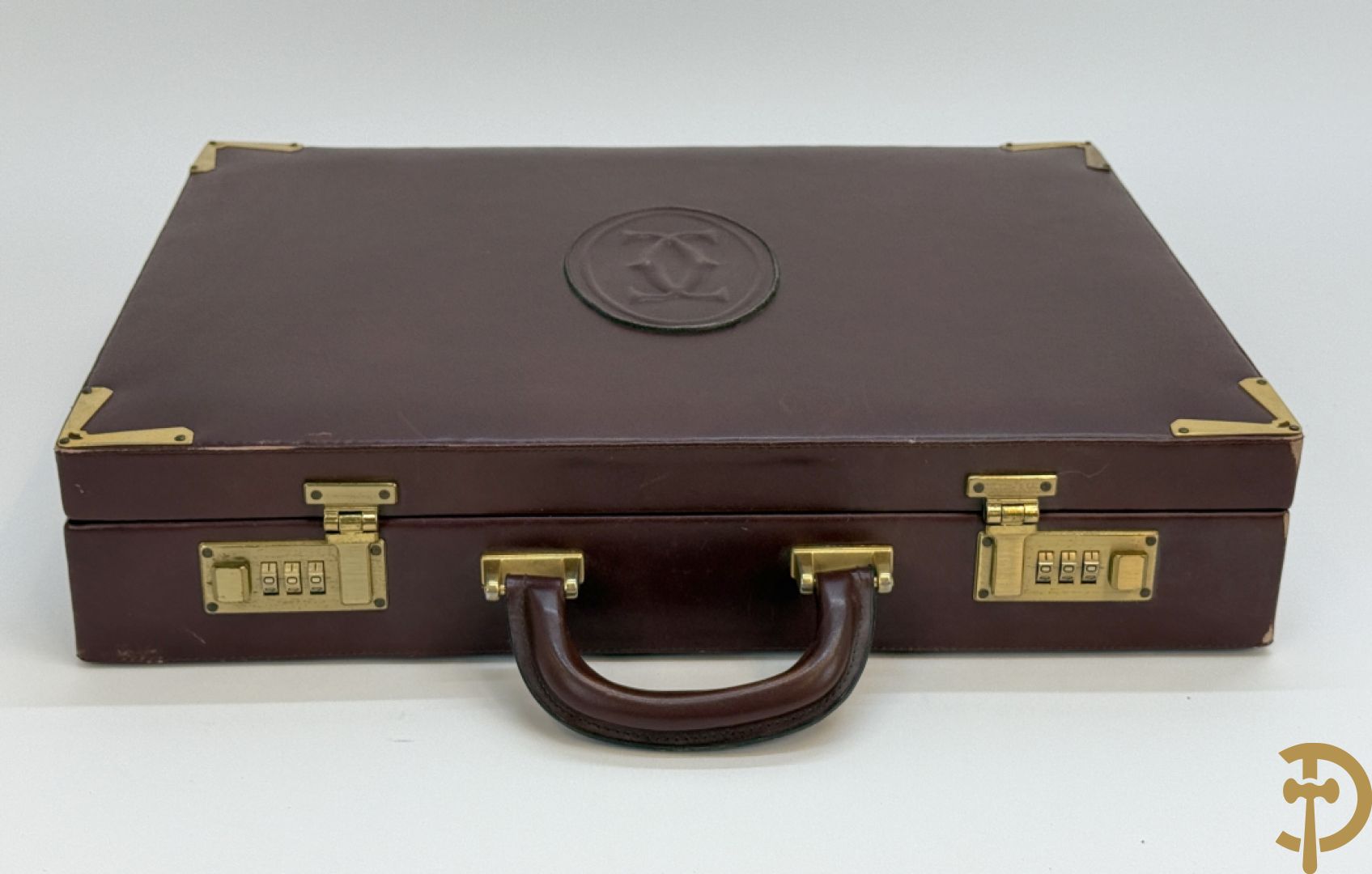 Bordeaux lederen aktentas Cartier + handtas Cartier