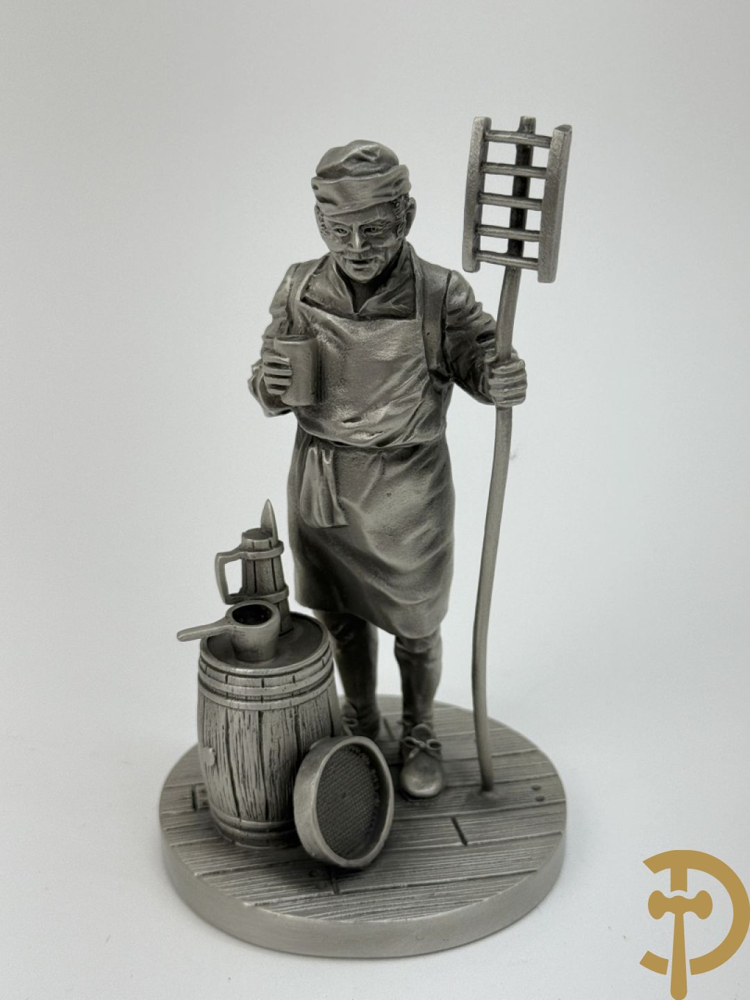 Twaalf tinnen ambachten, gestempeld van Franklin Mint