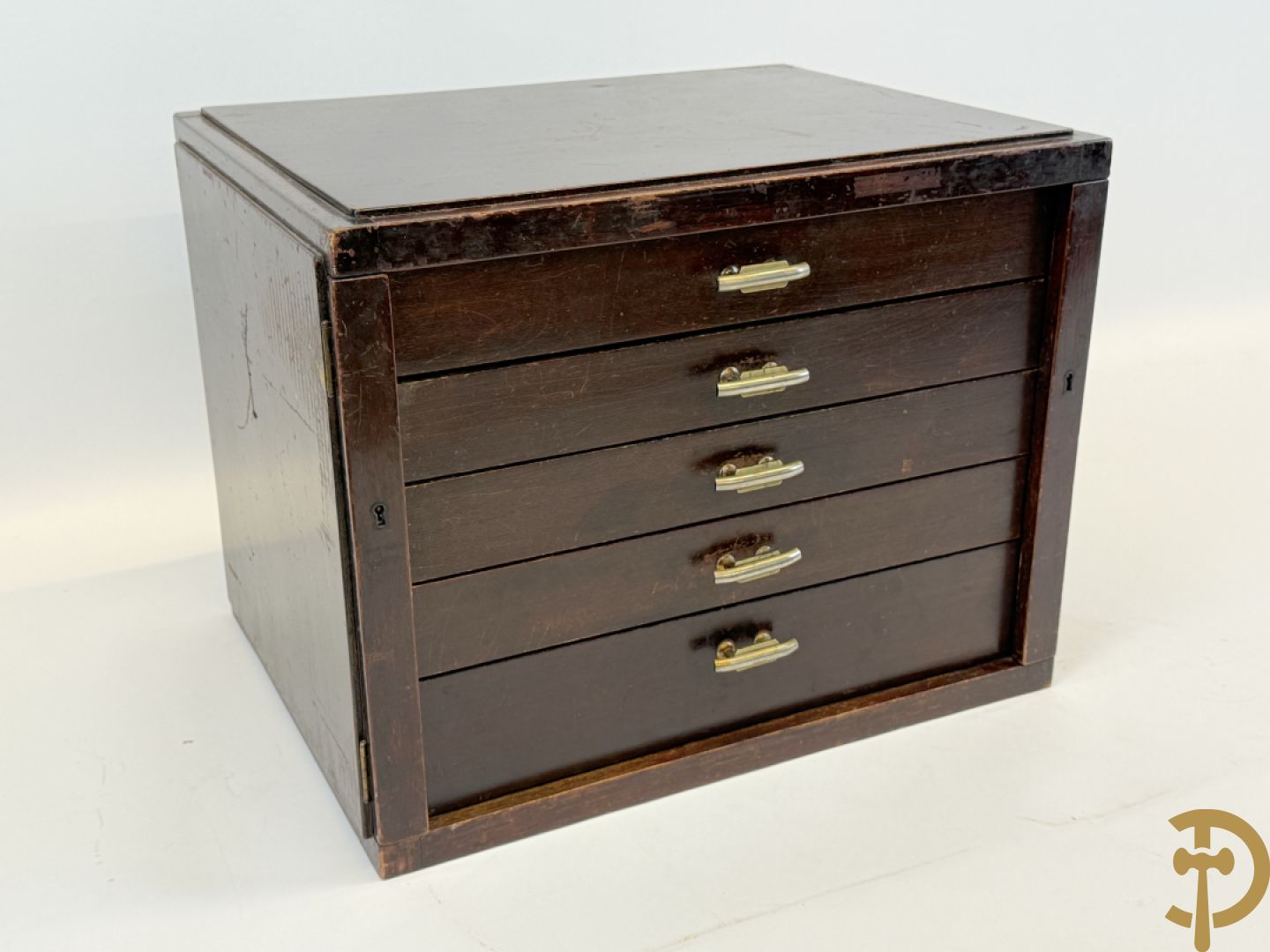 Art deco verzilverd bestek in koffer