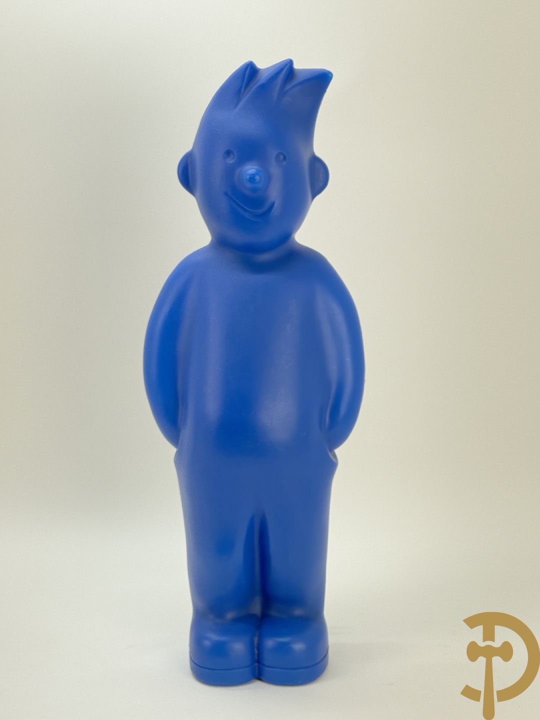 Staande lampadaire in blauwe plexi van Kuifje, gemerkt Interconcept designed by Harry Grieshaeber