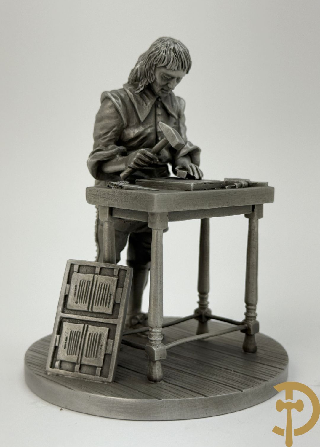 Twaalf tinnen ambachten, gestempeld van Franklin Mint