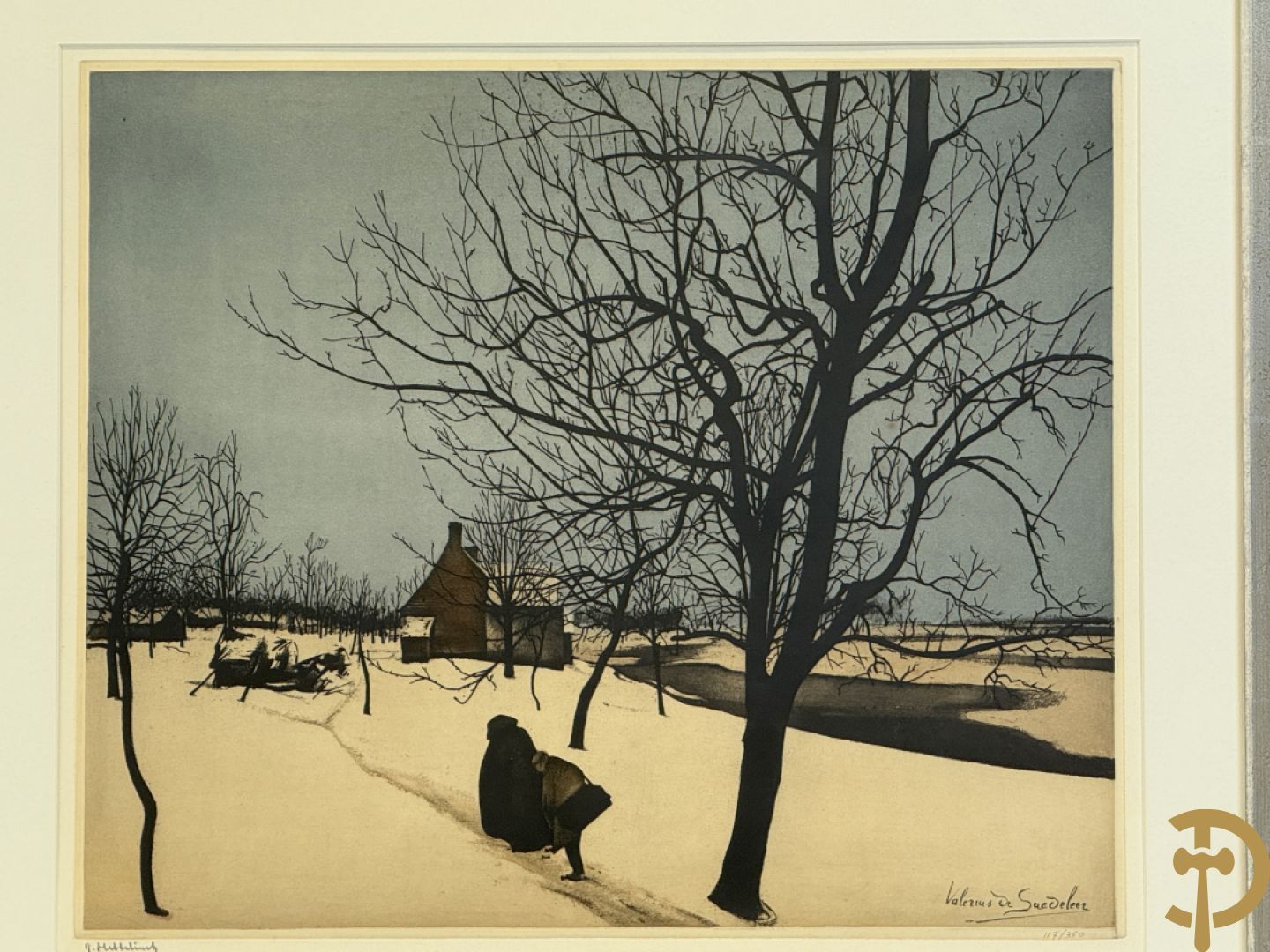 DE SAEDELEER Valerius in de plaat getekend 