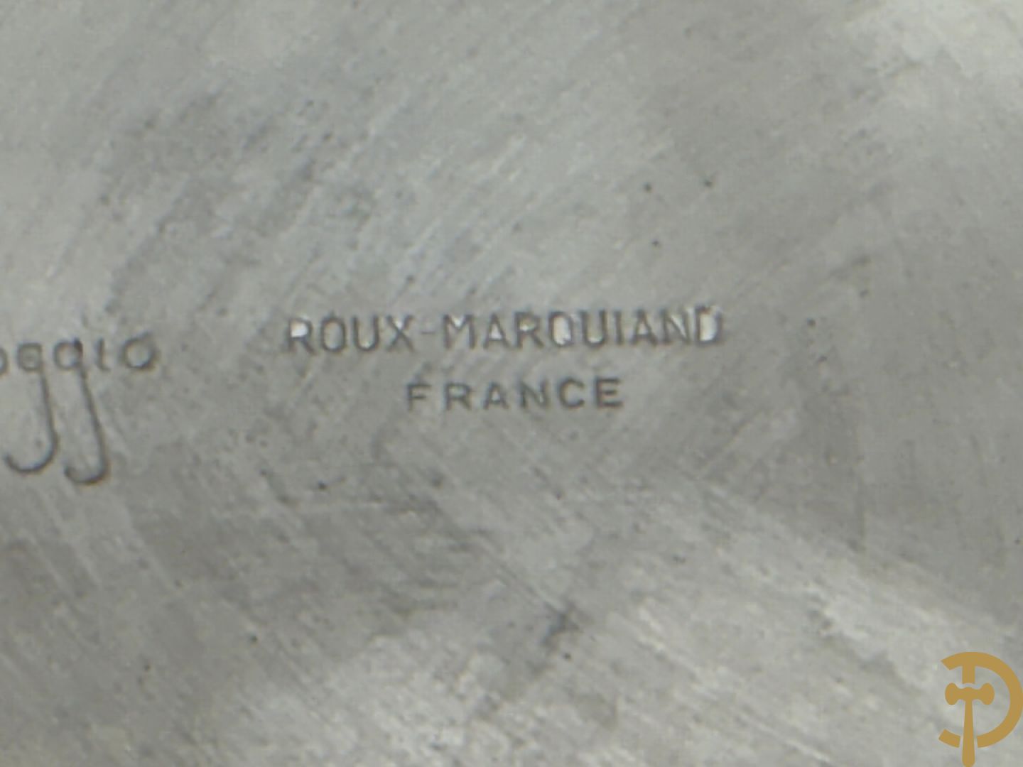 Verzilverde siercoupe, ontwerper Jean Boggio pour Roux-Marquiand - met bijhorende doos