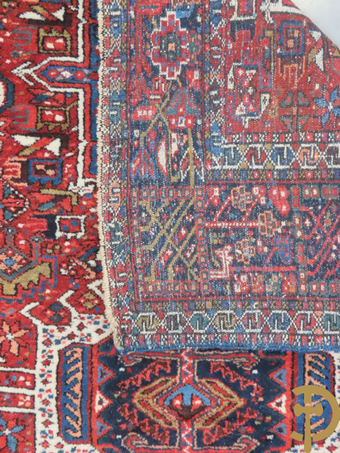 Twee oosterse handgeknoopte tapijten Heriz