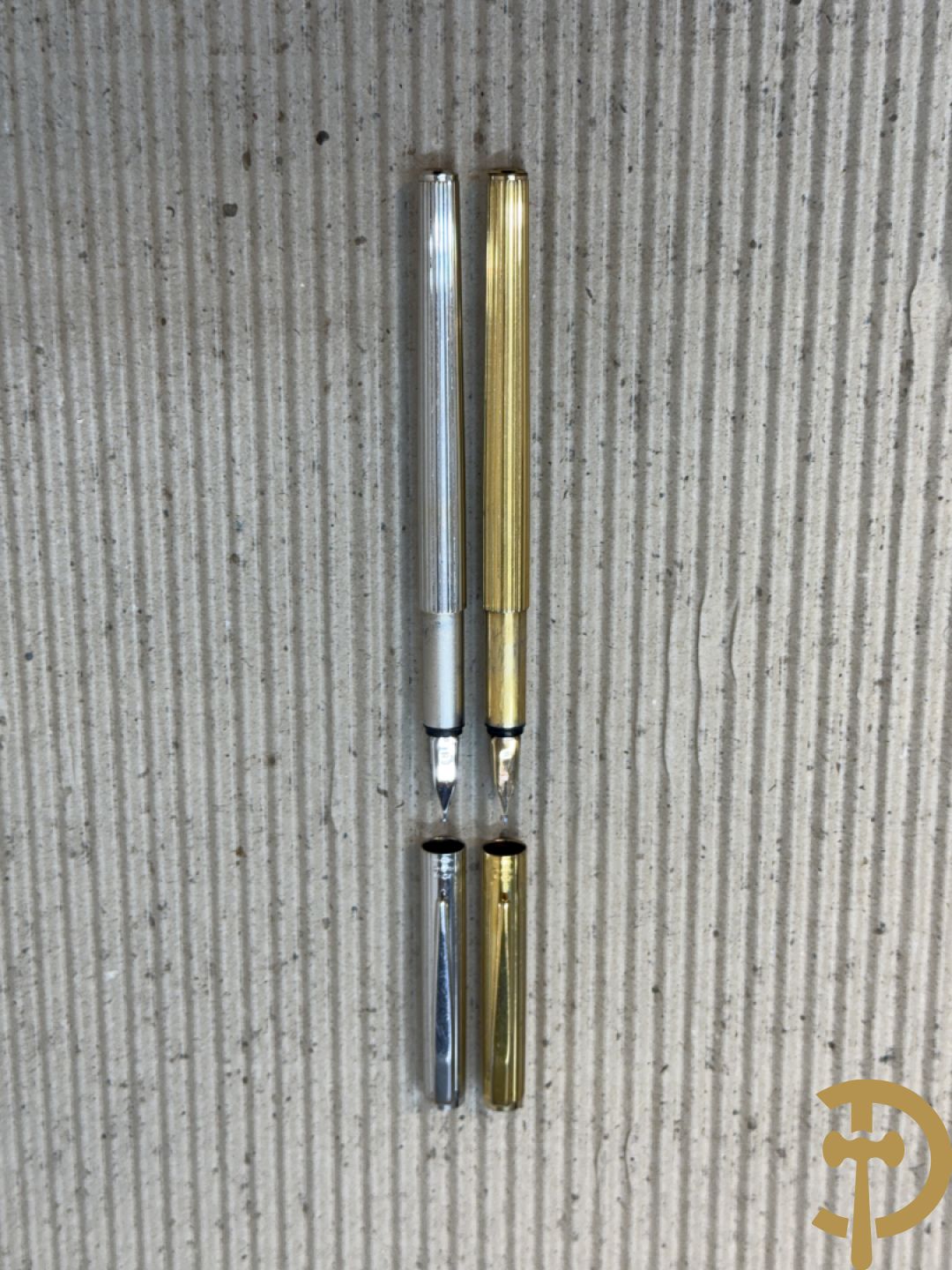 Vergulde en verzilverde vulpen Mont Blanc, met gemerkte pen