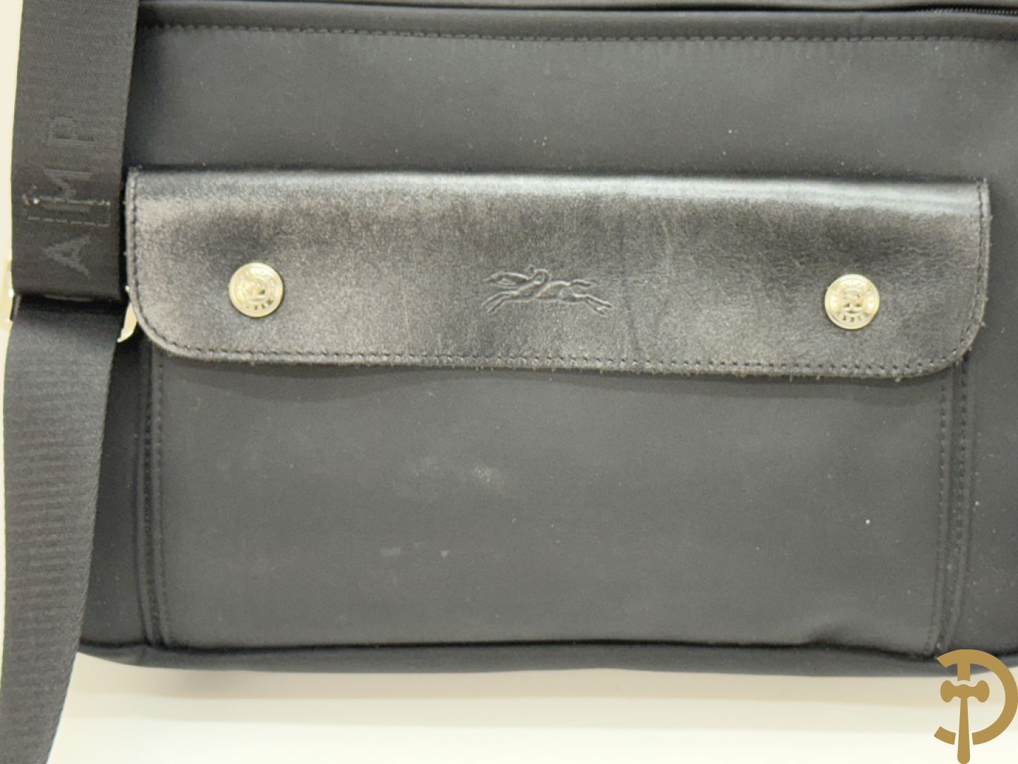 Lederen handtas Longchamp + 2 nylon handtassen Longchamp