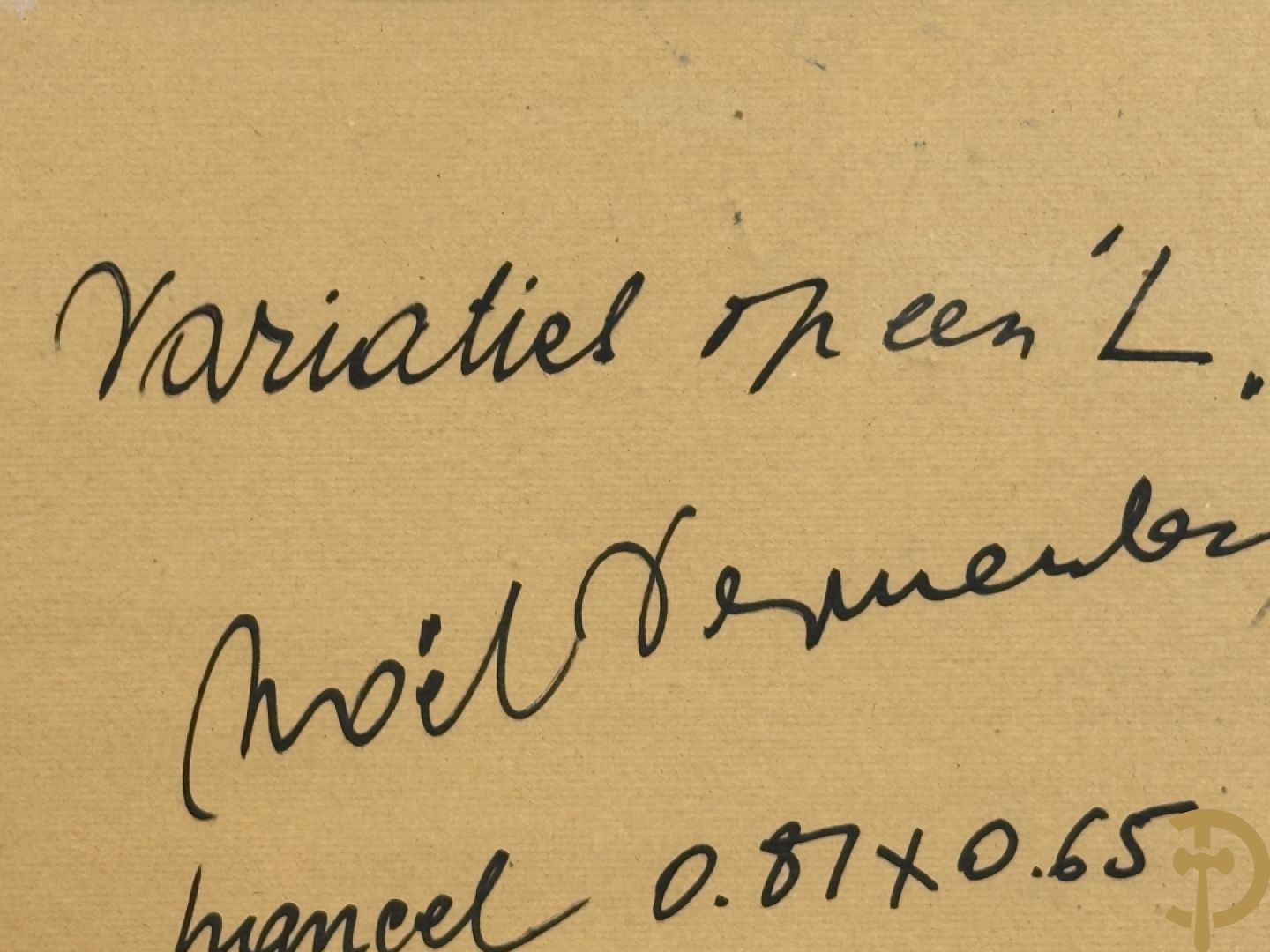 VERMEULEN NOËL getekend verso 1985 