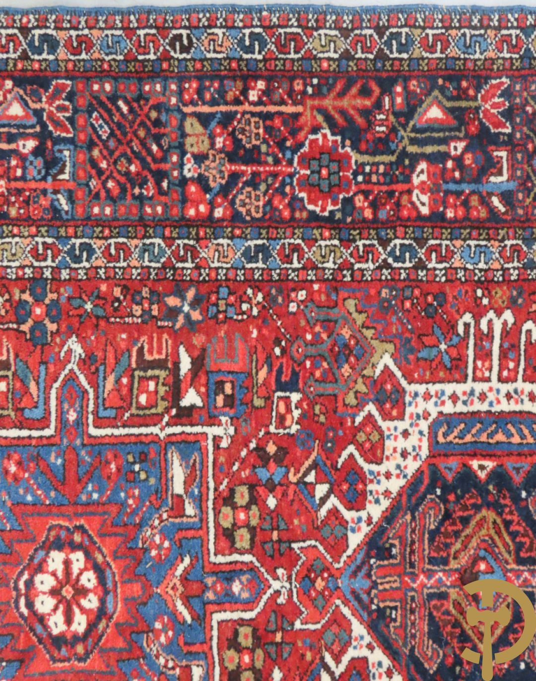 Twee oosterse handgeknoopte tapijten Heriz