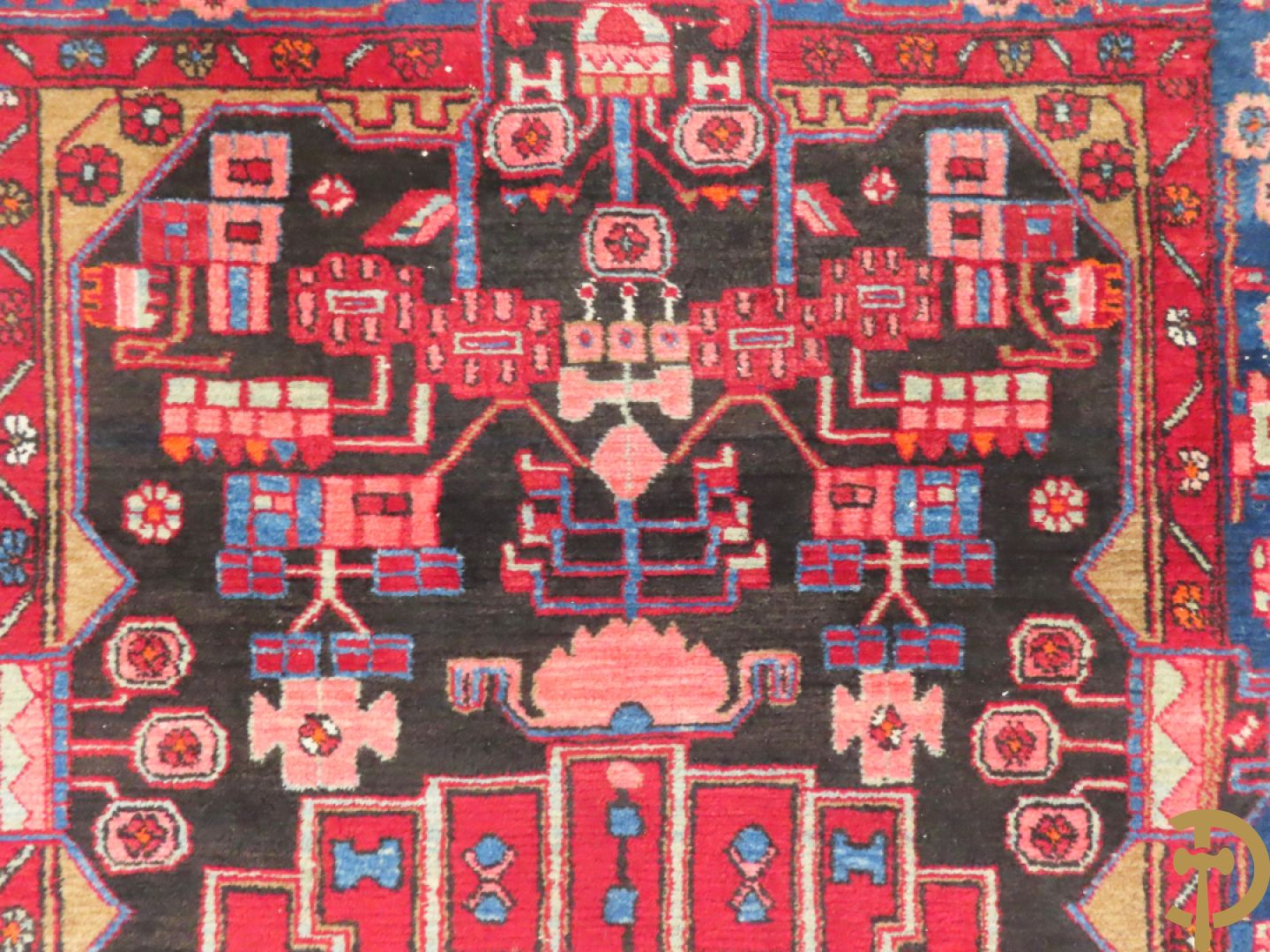 Twee oosterse handgeknoopte tapijten Hamadan