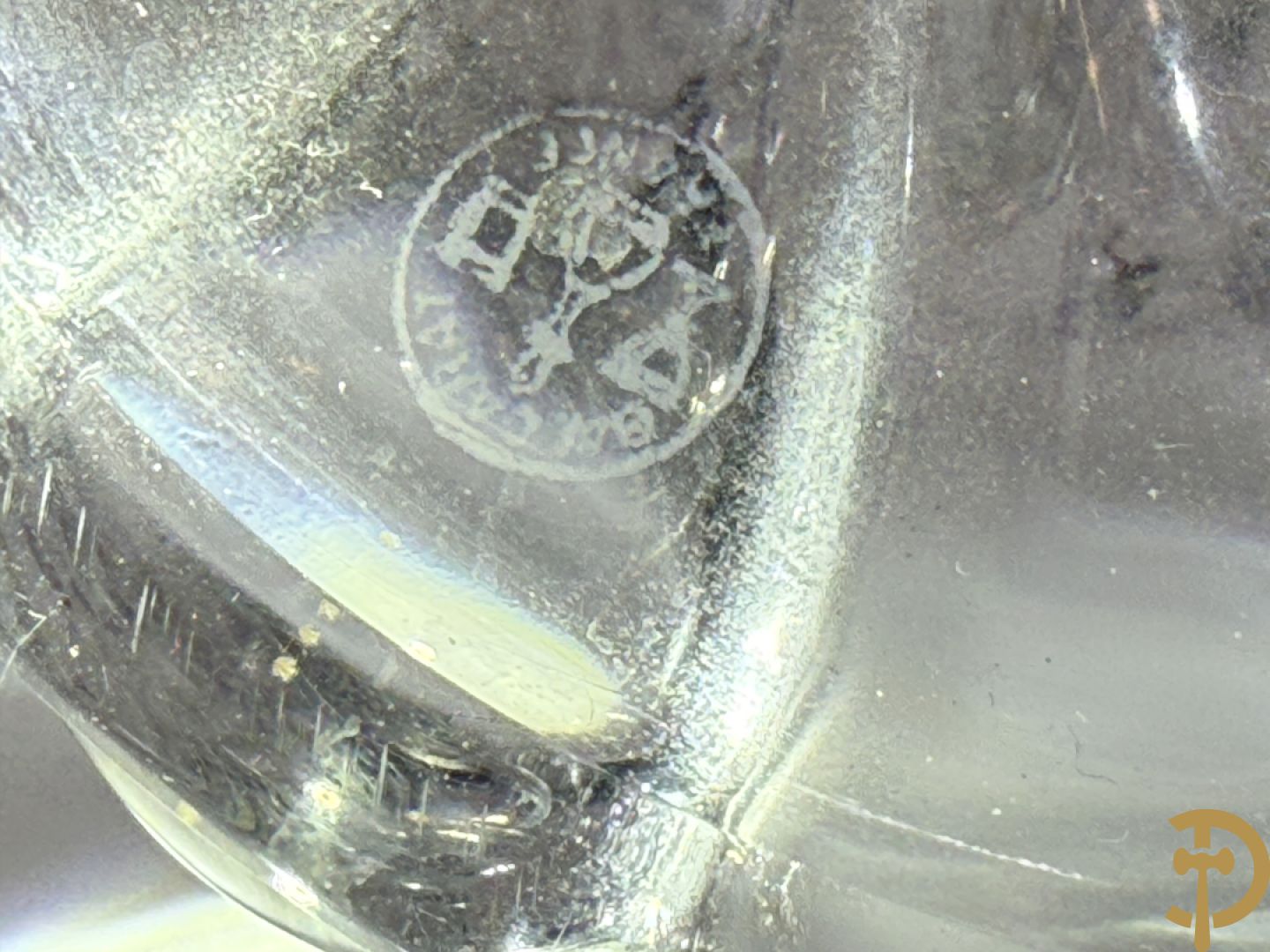 Paar kandelaars in helder kristal, Baccarat