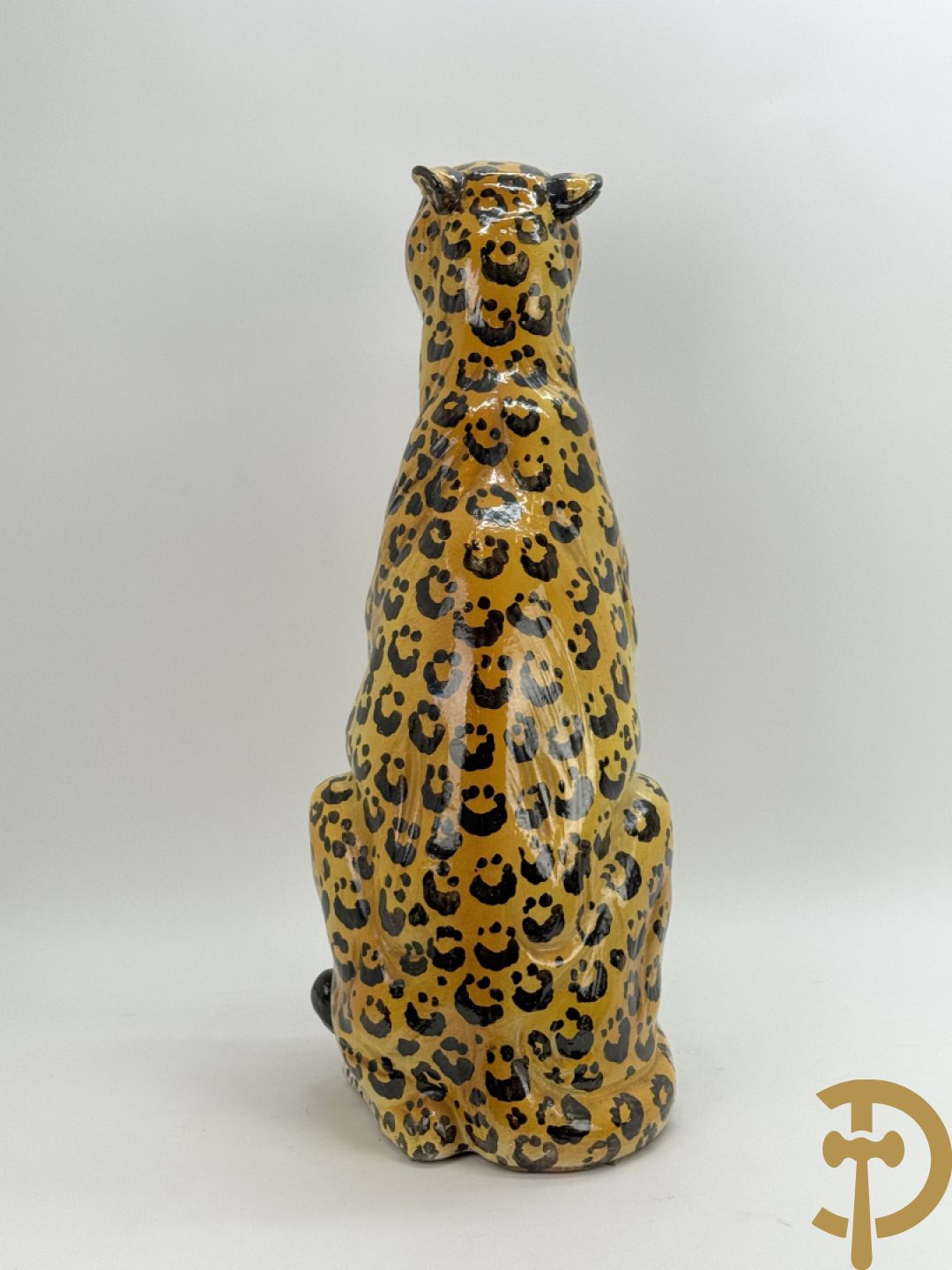 Italiaans gekleurd keramieken vintage luipaard, jaren 