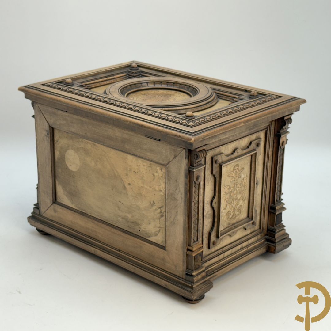 Houten gemarketteerd schatkistje