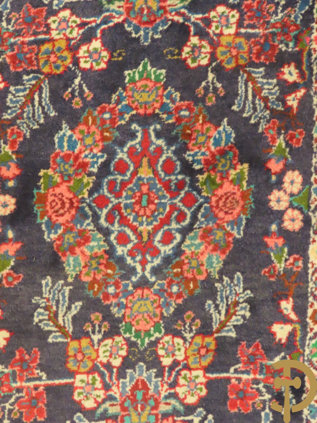 Vier Perzische kleine oosterse handgeknoopte tapijten w.o. 1 Bidjar en 3 Hamadan