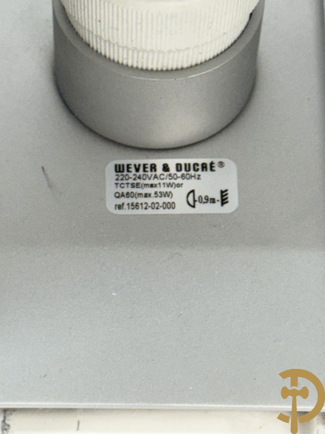 Paar wandlampen in zilverkleur naar Jules Wabbes, uitgegeven door Wever & Ducré