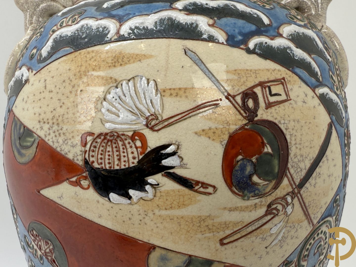 Paar Satsumat vazen met krijgertaferelen