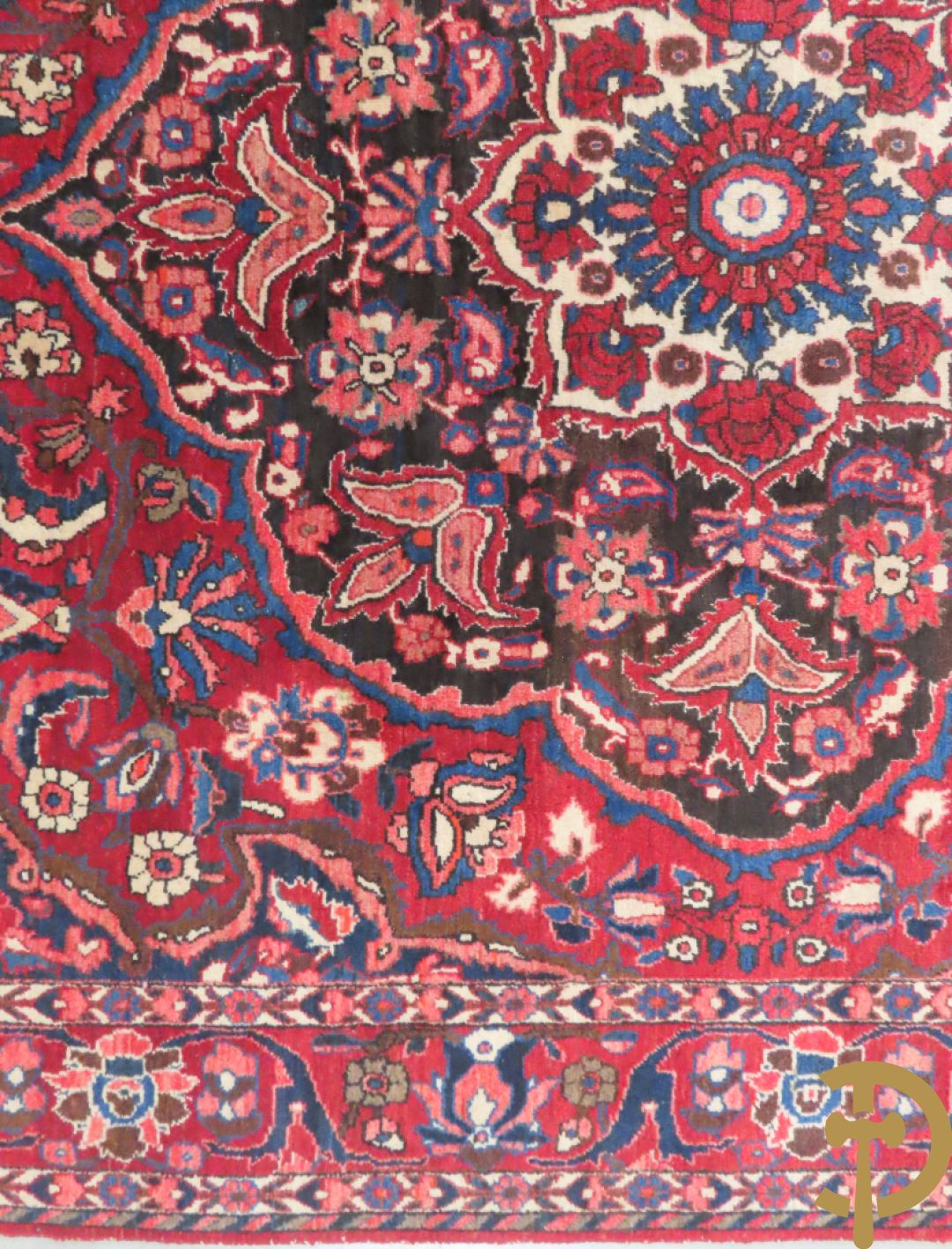 Oosters handgeknoopt tapijt met bloemenpatronen, Saman