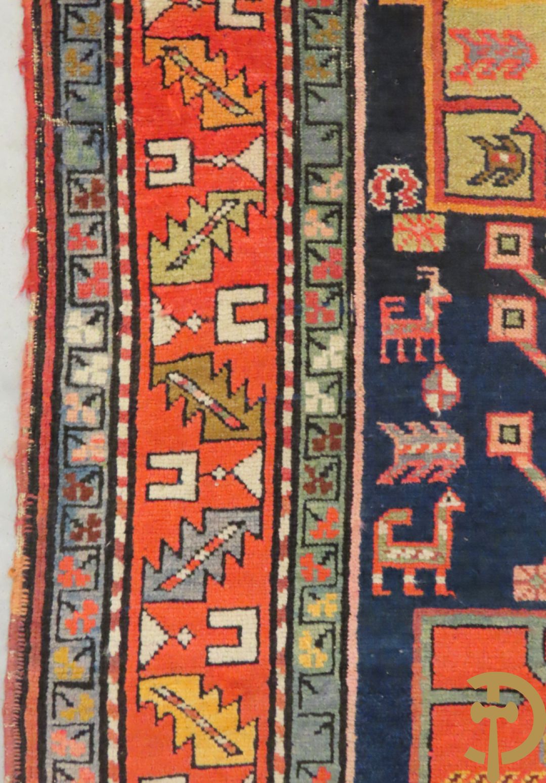 Drie oosterse handgeknoopte tapijten Kaukasus