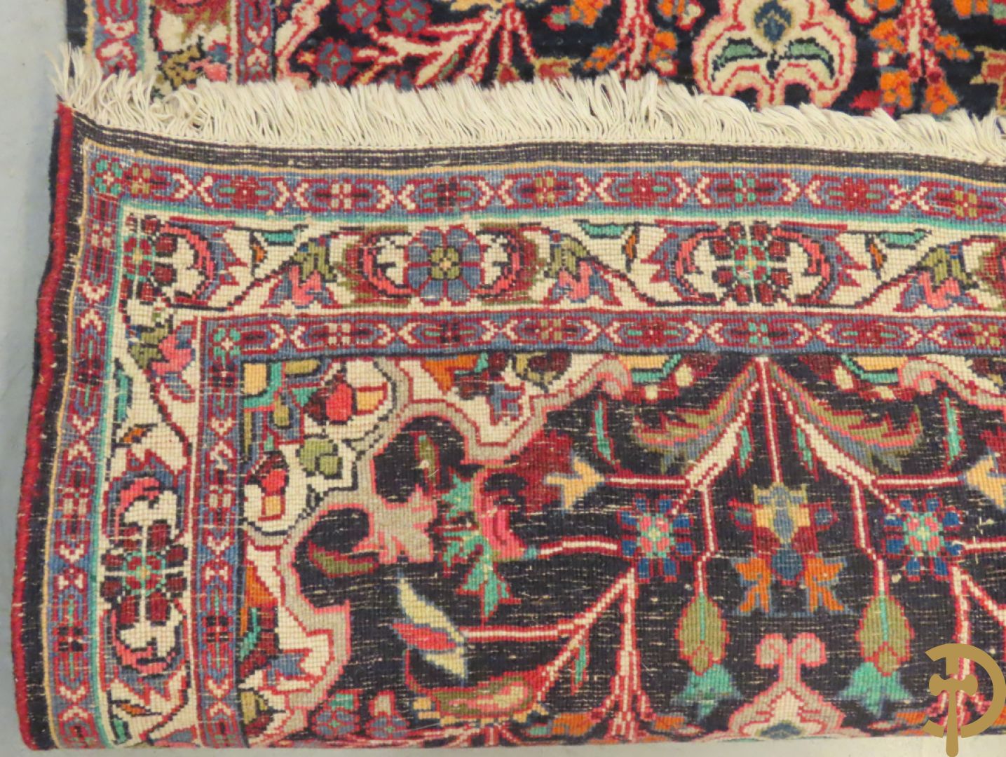 Vier Perzische kleine oosterse handgeknoopte tapijten w.o. 1 Bidjar en 3 Hamadan