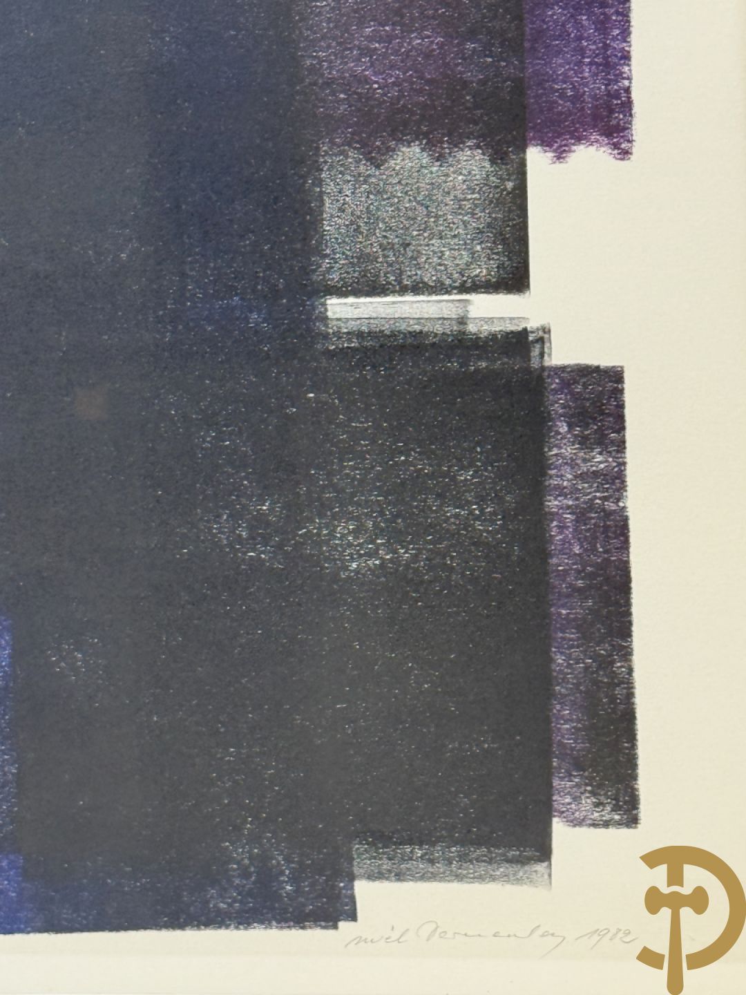 VERMEULEN NOËL getekend 1982 - drieluik acrylverf op papier