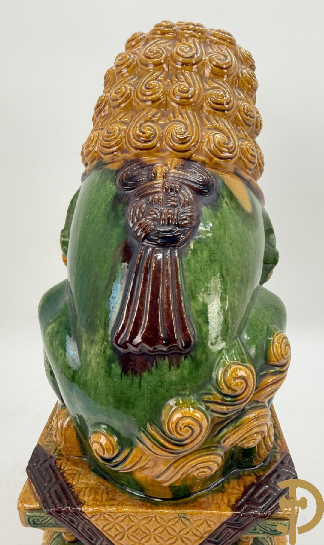 Paar Aziatische geglazuurde Aziatische fo-honden