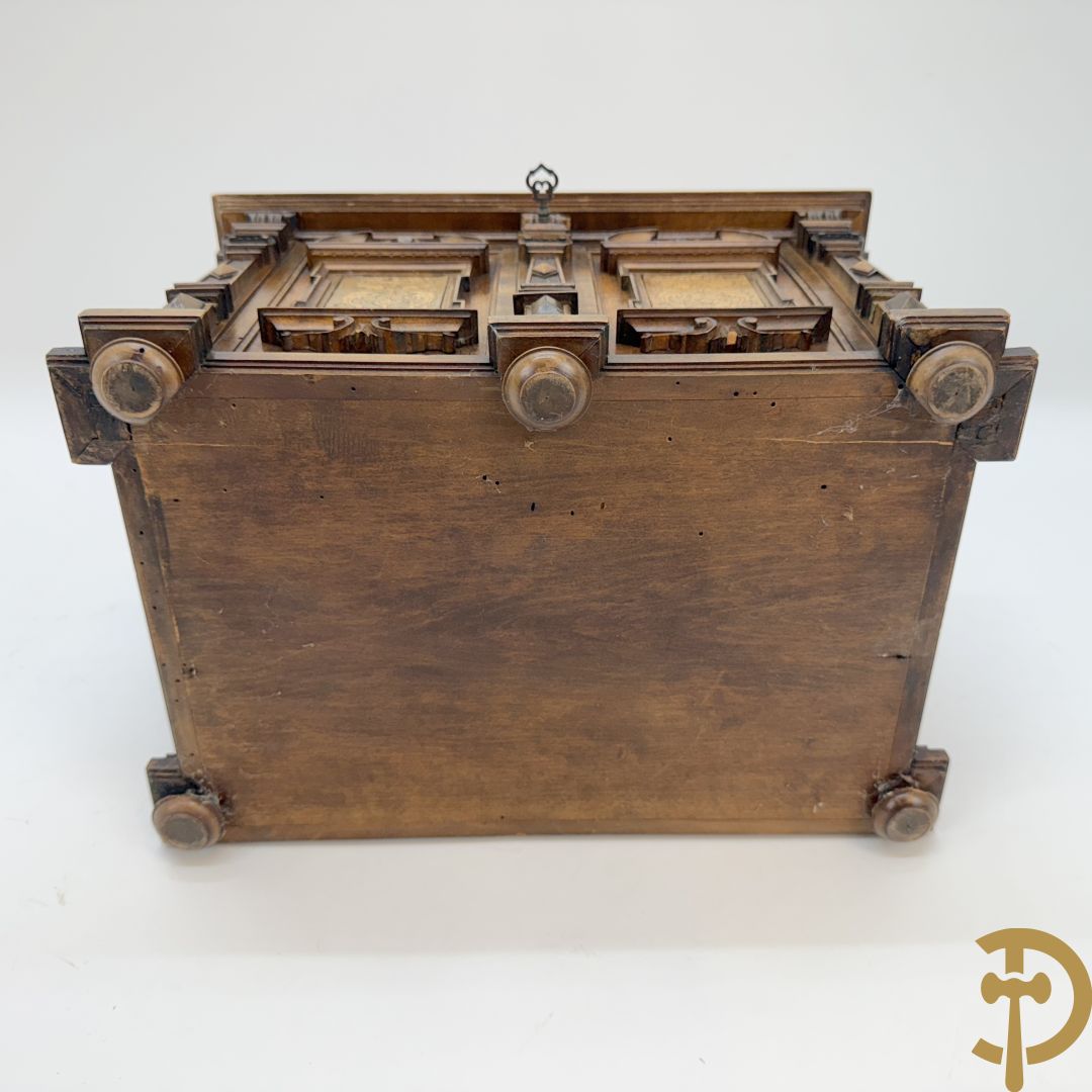 Houten gemarketteerd schatkistje