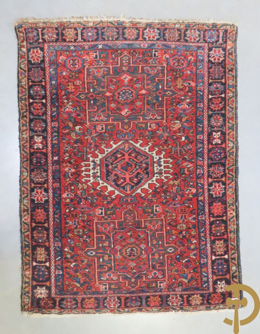 Twee oosterse handgeknoopte tapijten Heriz