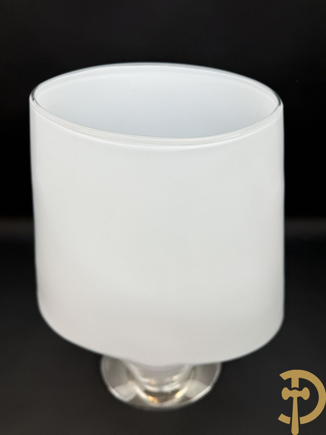 Design melkglazen lampadaire, AV Mazzega XL