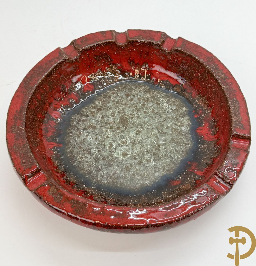 Vintage keramieken dekselpotiche van Amphora, schaal Perignem, Goud dekselpotiche, Flora Holland kaarsenhouder, zeepaard en vliegende heks