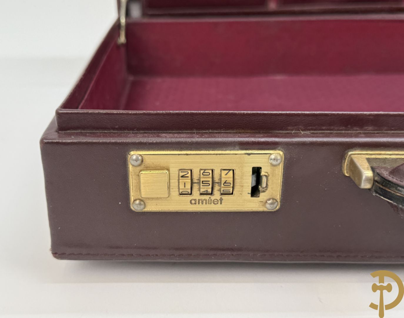 Aktentas in bordeaux leder, Cartier