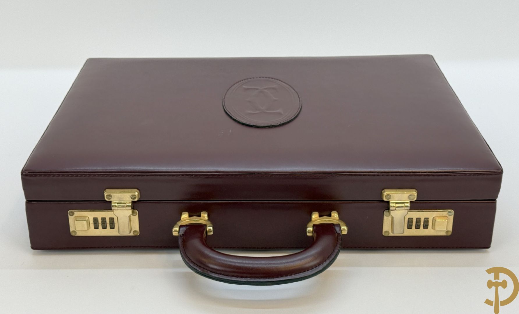 Bordeaux lederen aktentas Cartier + handtas Cartier