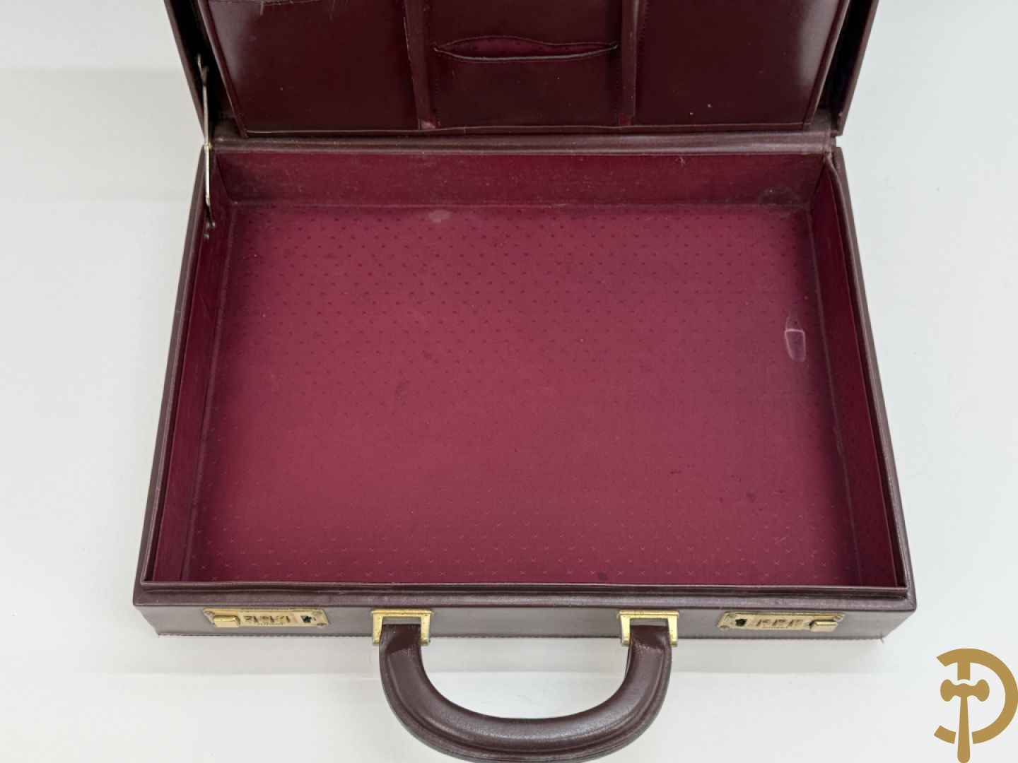 Aktentas in bordeaux leder, Cartier