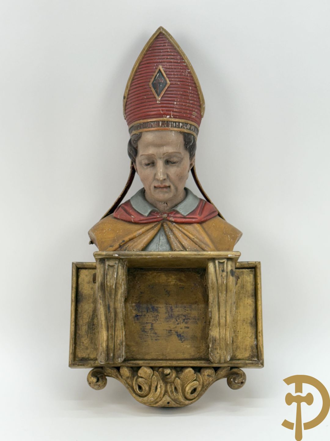 Gepolychromeerde houtsculptuur 