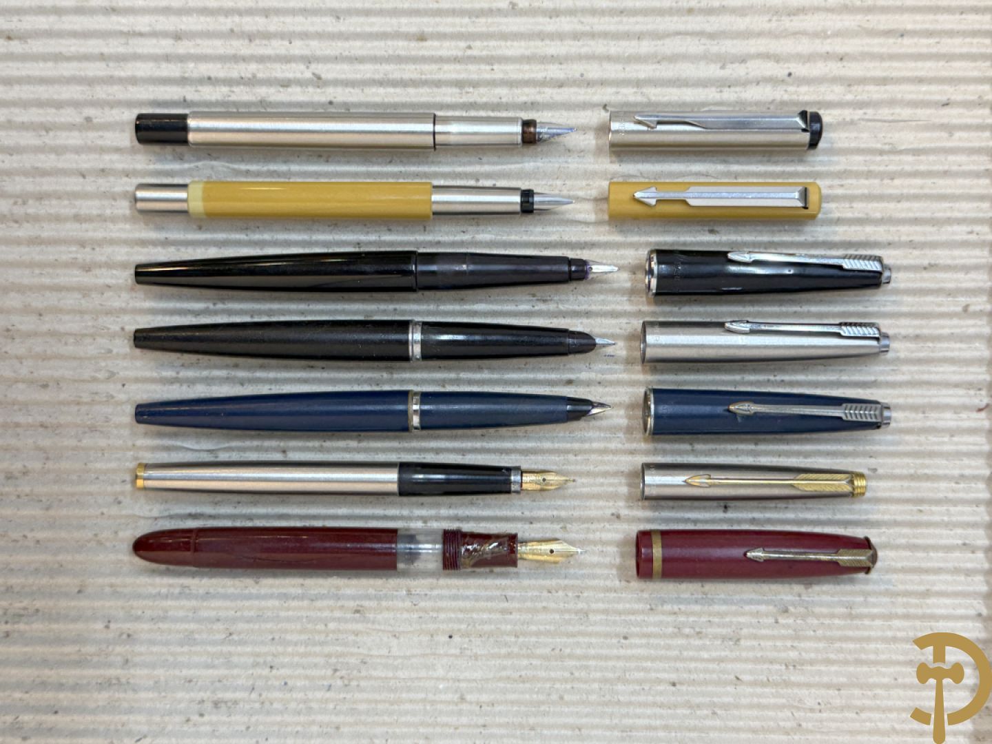 Zeven vulpennen Parker