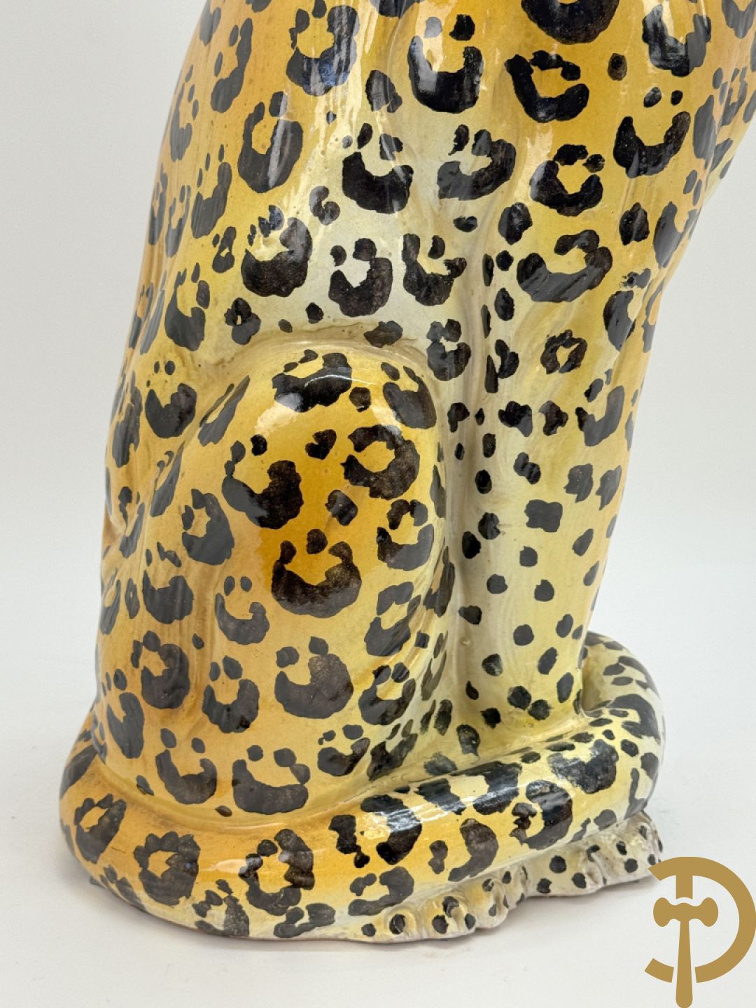 Italiaans gekleurd keramieken vintage luipaard, jaren 