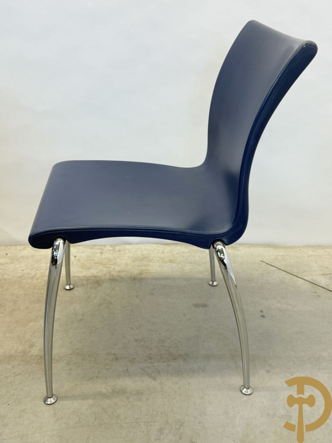 Set van vier vintage stoelen op chromé poten, Weisner Hager 