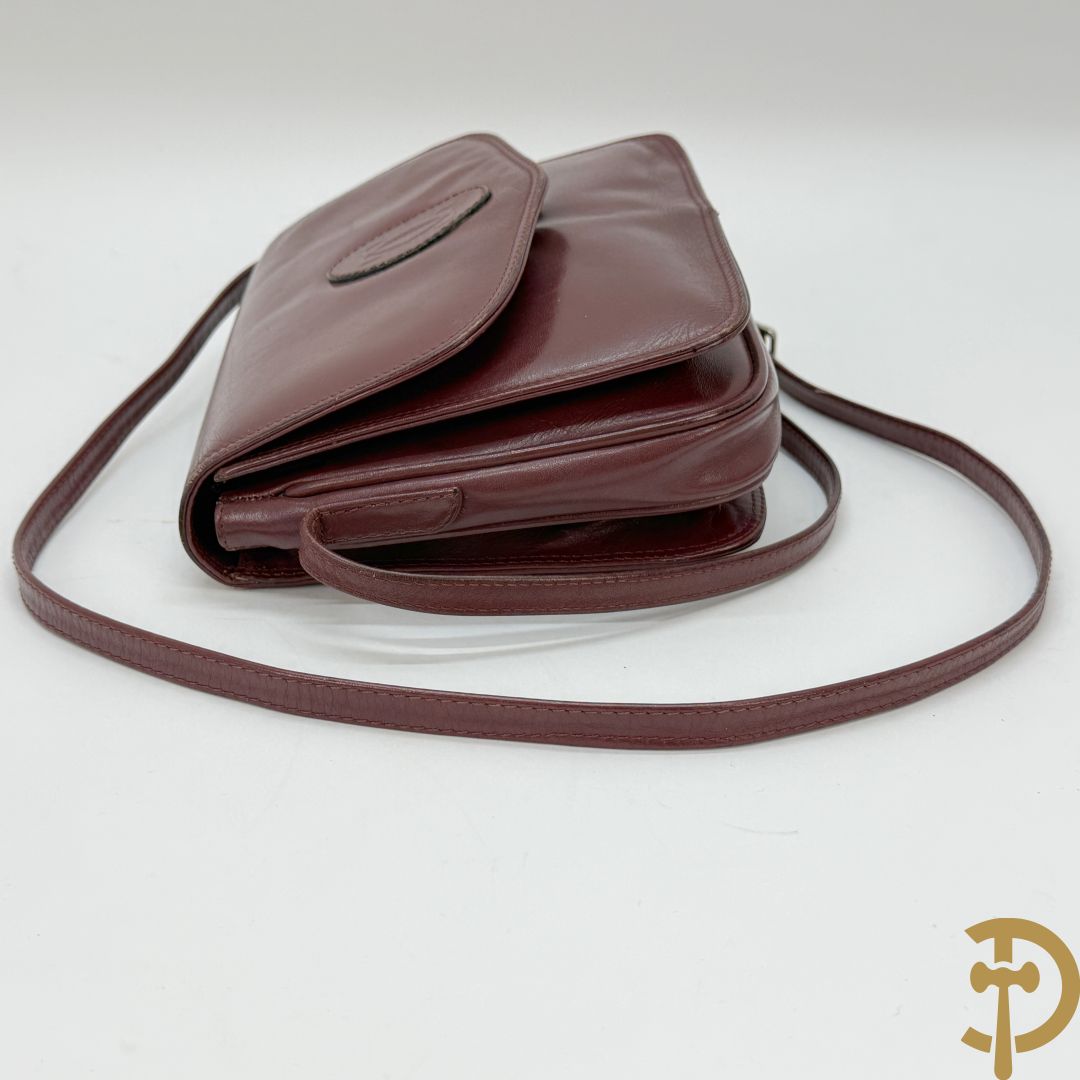 Bordeaux lederen aktentas Cartier + handtas Cartier