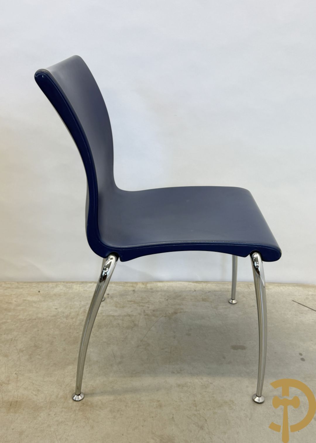 Set van vier vintage stoelen op chromé poten, Weisner Hager 