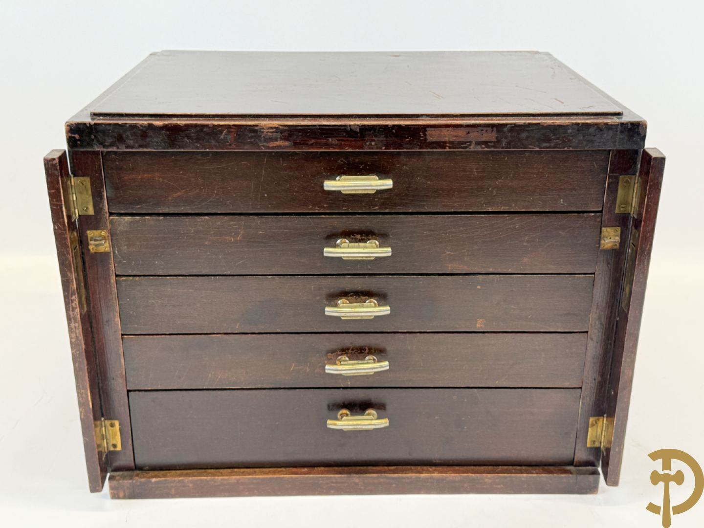 Art deco verzilverd bestek in koffer