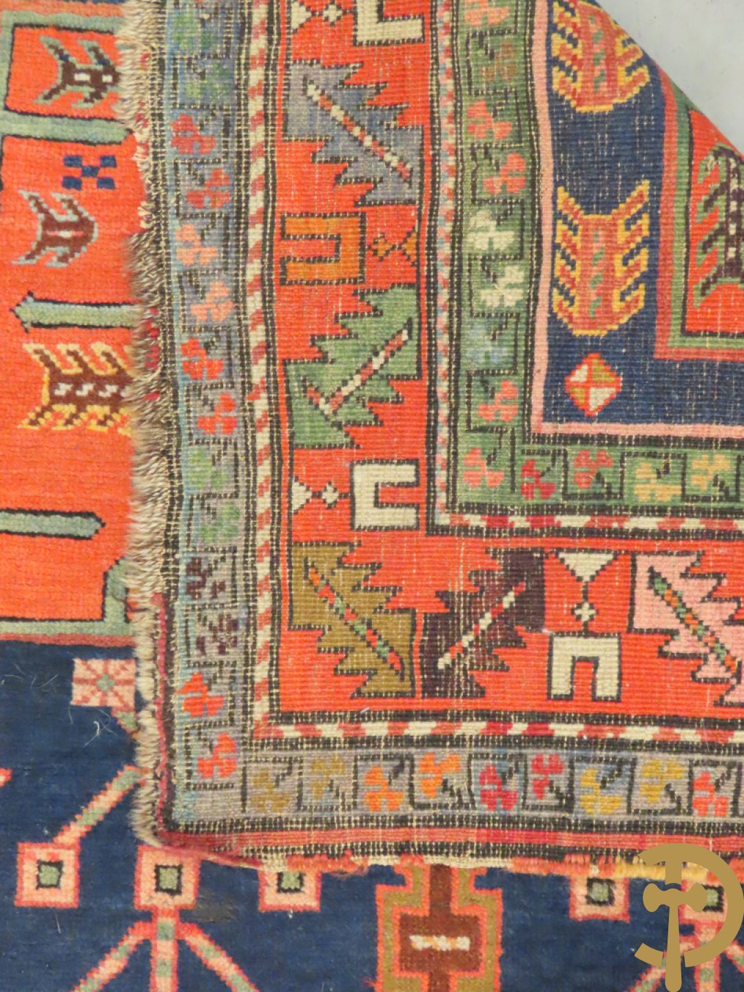 Drie oosterse handgeknoopte tapijten Kaukasus