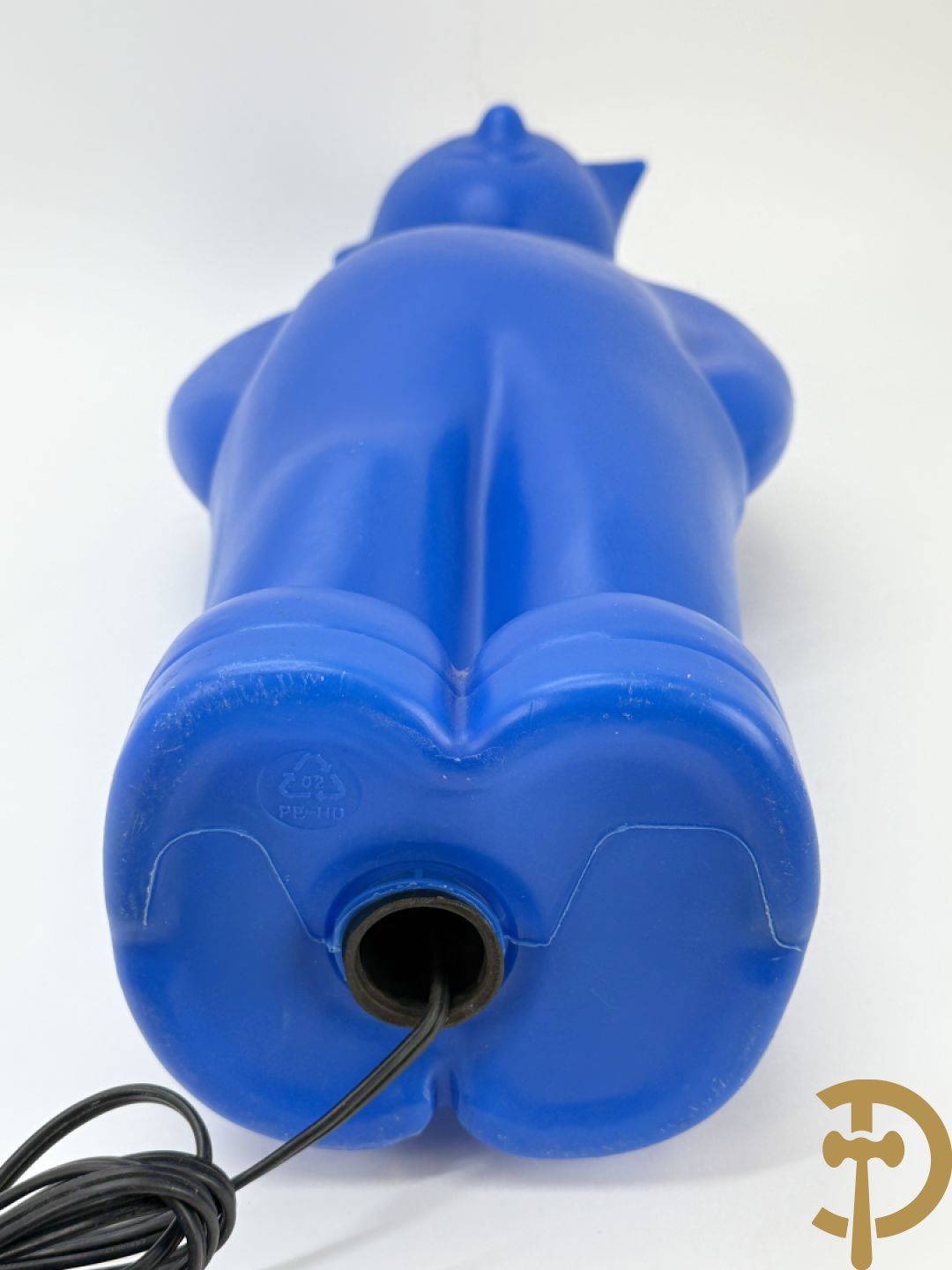 Staande lampadaire in blauwe plexi van Kuifje, gemerkt Interconcept designed by Harry Grieshaeber