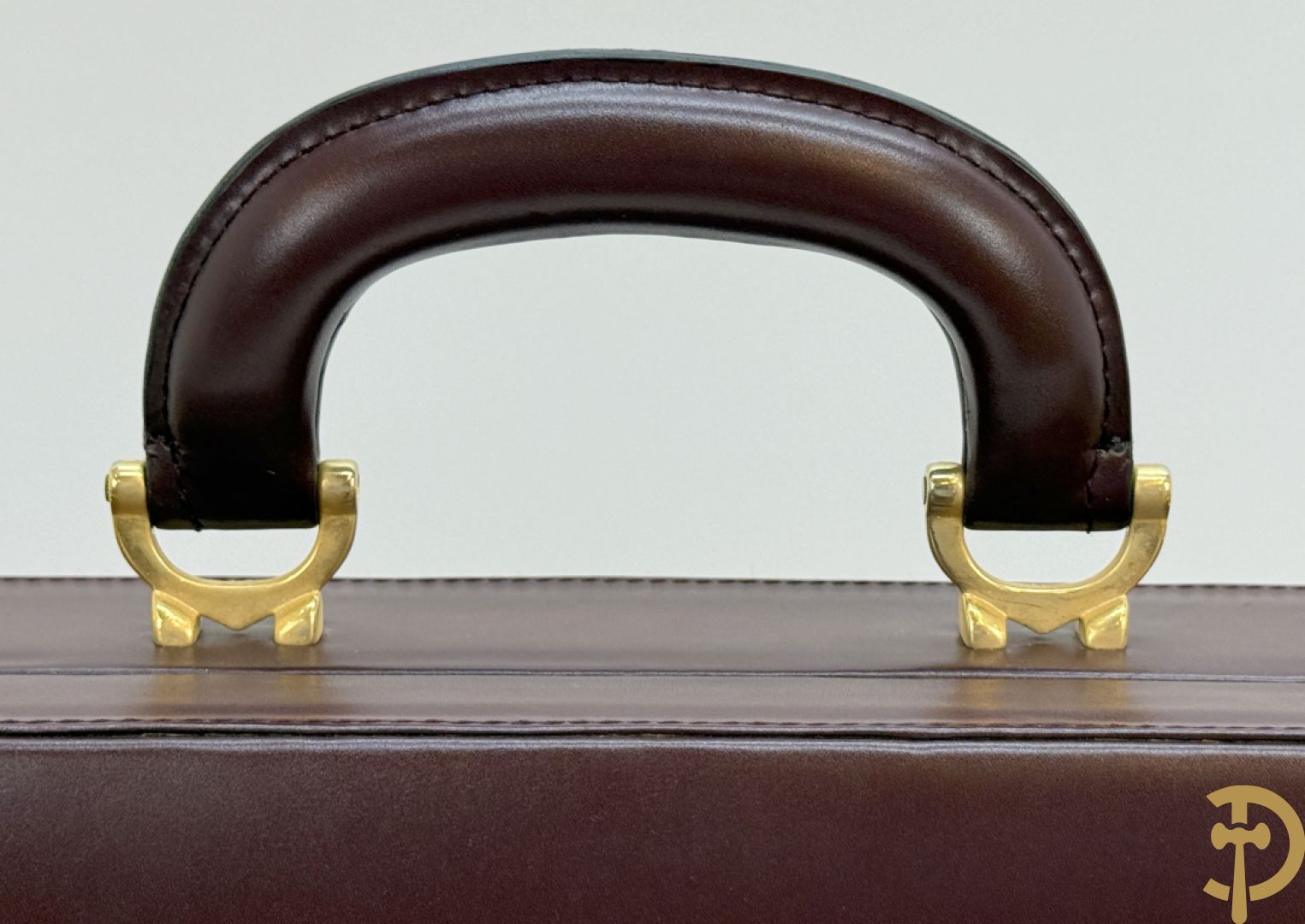 Bordeaux lederen aktentas Cartier + handtas Cartier